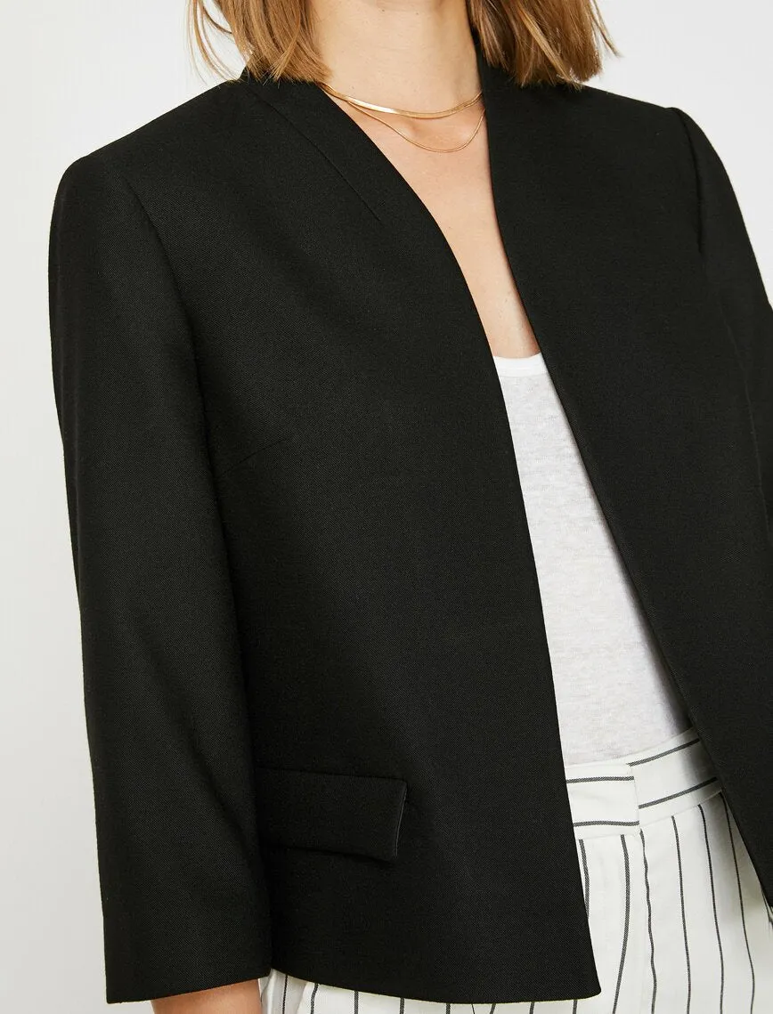 16557 Black Cropped Jacket