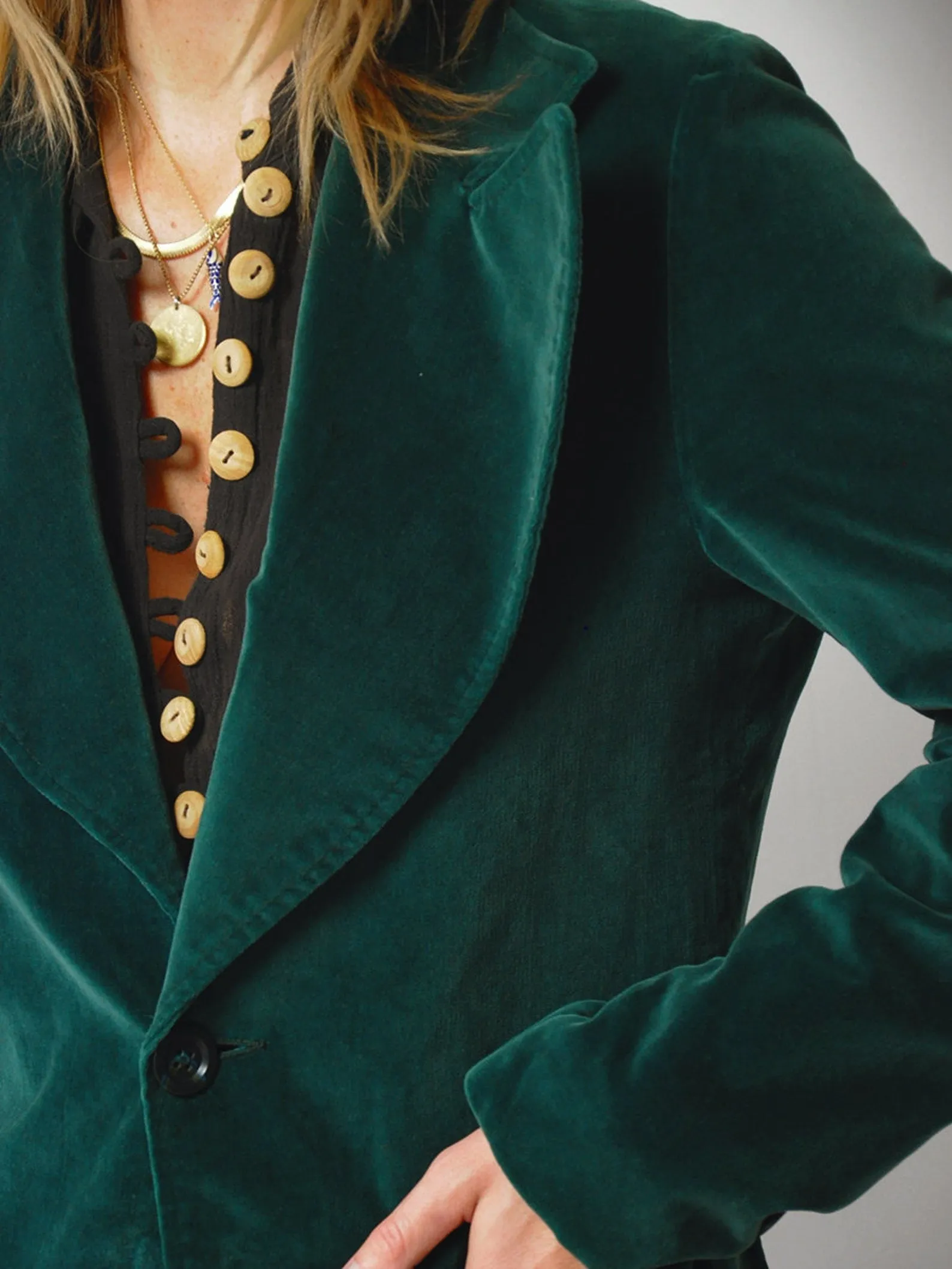 1970's Emerald Velvet Blazer