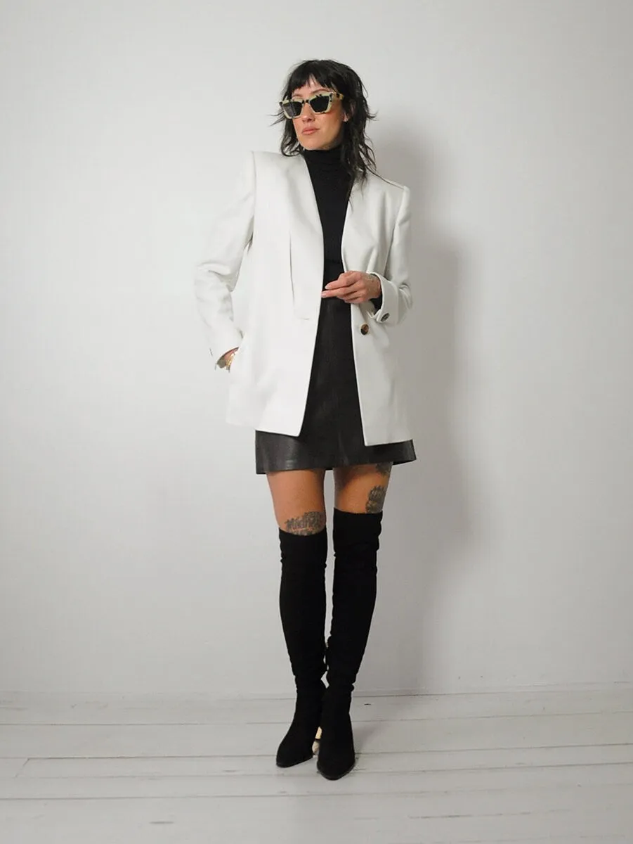 1980's Minimal Strong Shoulder Blazer
