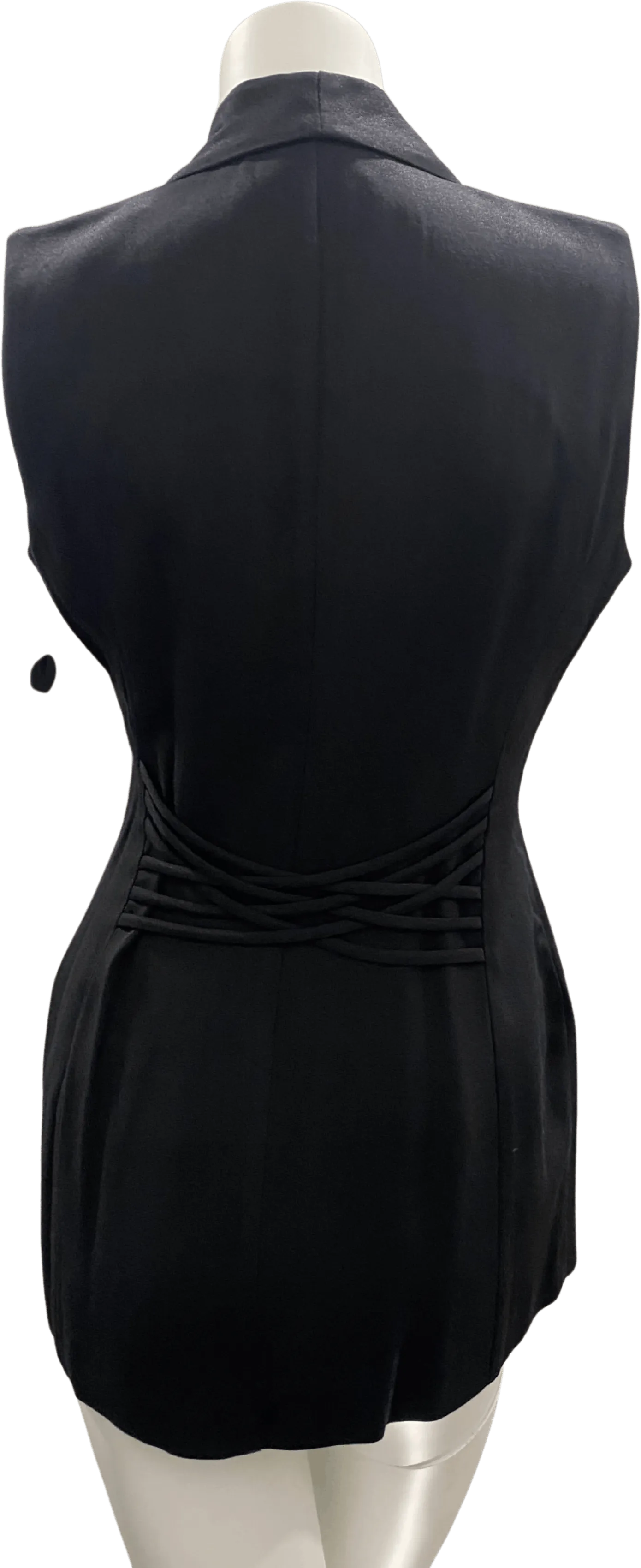 '90s Sleeveless Longline Blazer with Gold Buttons Dark Academia by Lois Snyder for Dani Max