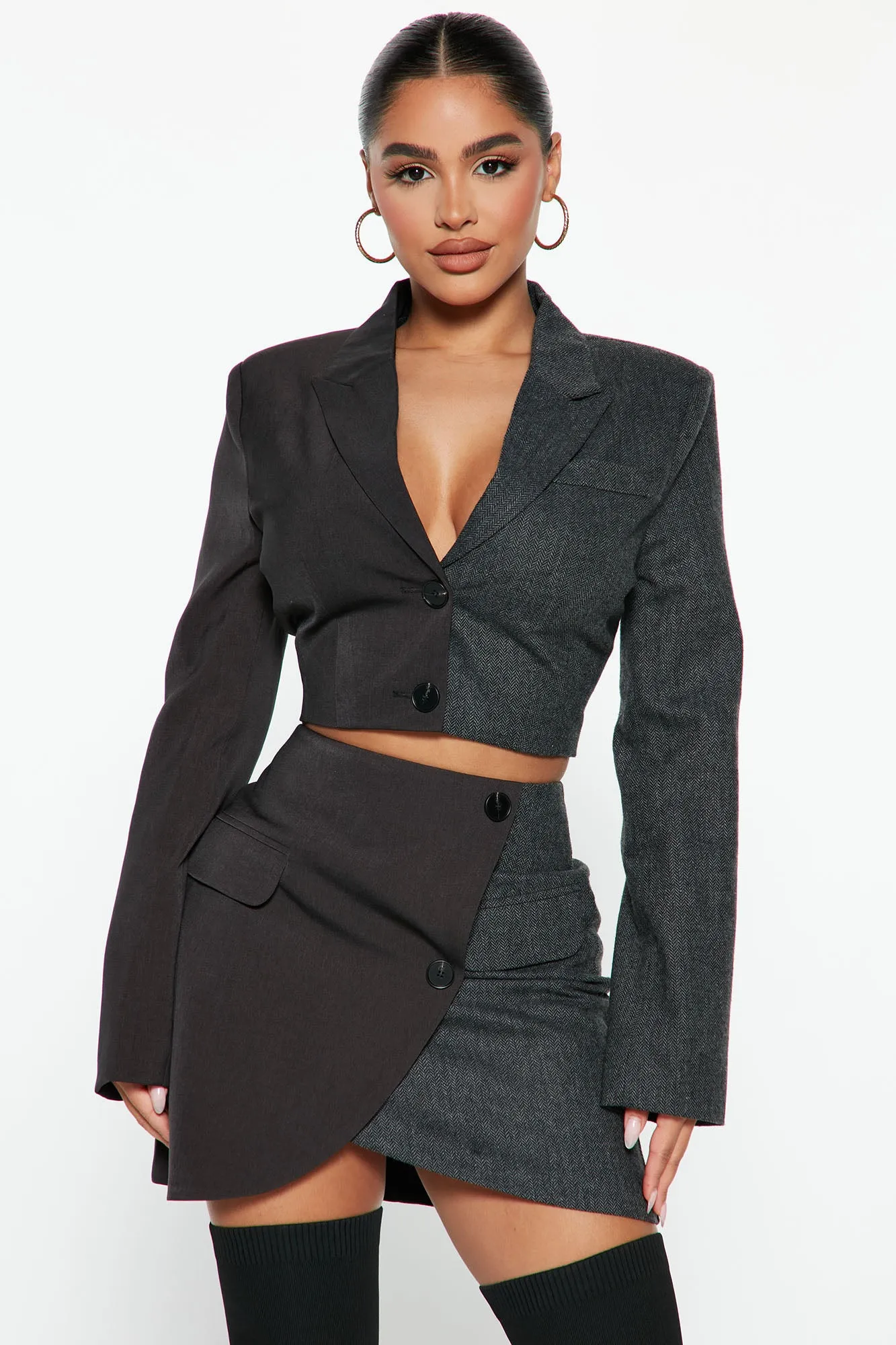 Abigail Skirt Set - Black/combo