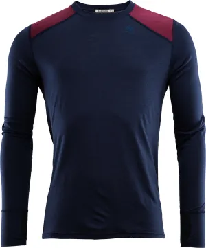 Aclima LightWool Reinforced Crew Neck Man Navy Blazer/Ranger Green/Zinfandel | Buy Aclima LightWool Reinforced Crew Neck Man Navy Blazer/Ranger Green/Zinfandel here | Outnorth