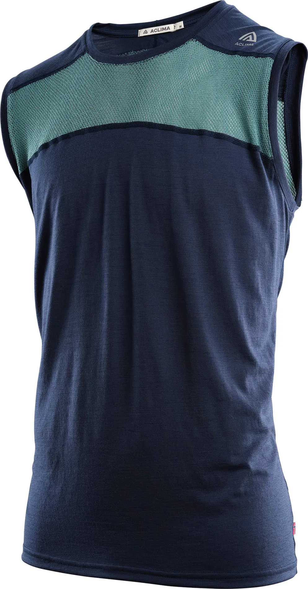 Aclima Men&#x27;s LightWool Sports Singlet Navy Blazer/North Atlantic | Buy Aclima Men&#x27;s LightWool Sports Singlet Navy Blazer/North Atlantic here | Outnorth