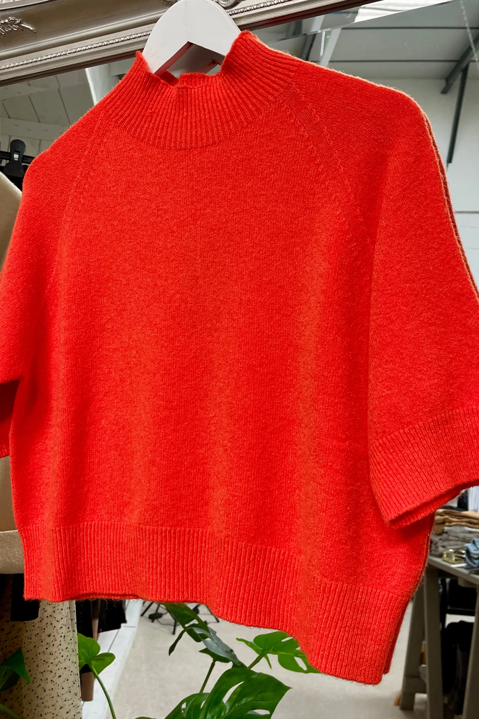 Agnes Funnel Neck Jumper | Red, Cream, Khaki, Orange, Black