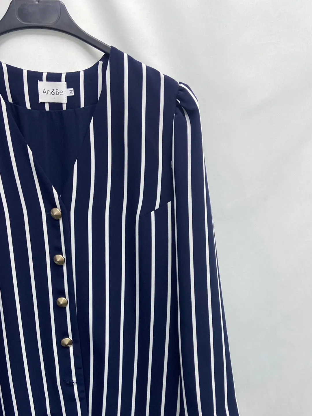 AN&BE. Vestido/blazer rayas T.m