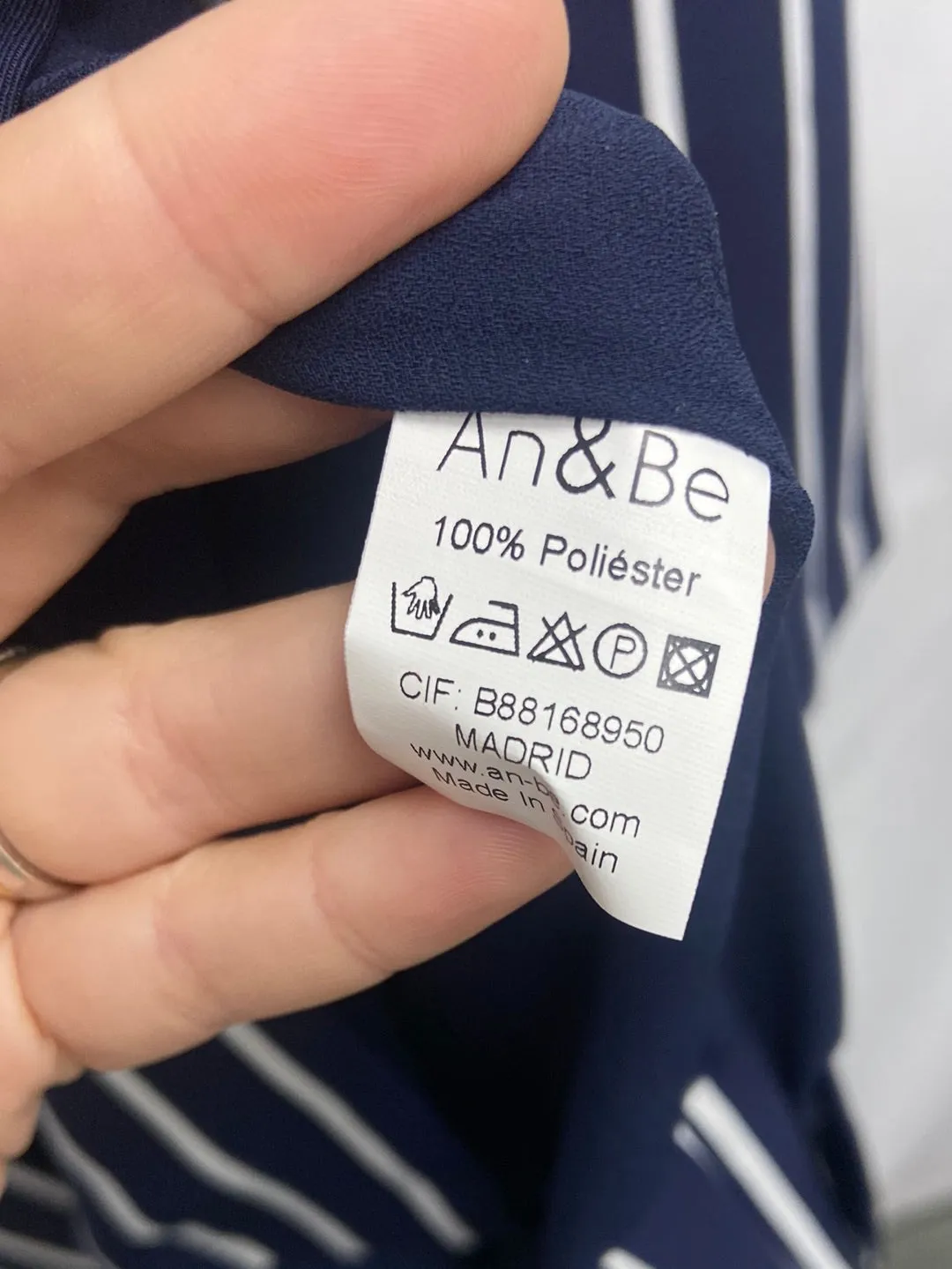AN&BE. Vestido/blazer rayas T.m