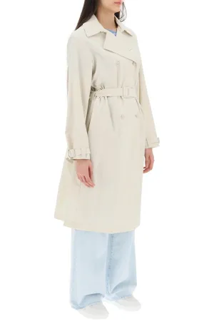 A.p.c. 'irene' Double-Breasted Trench Coat (Size - 36)