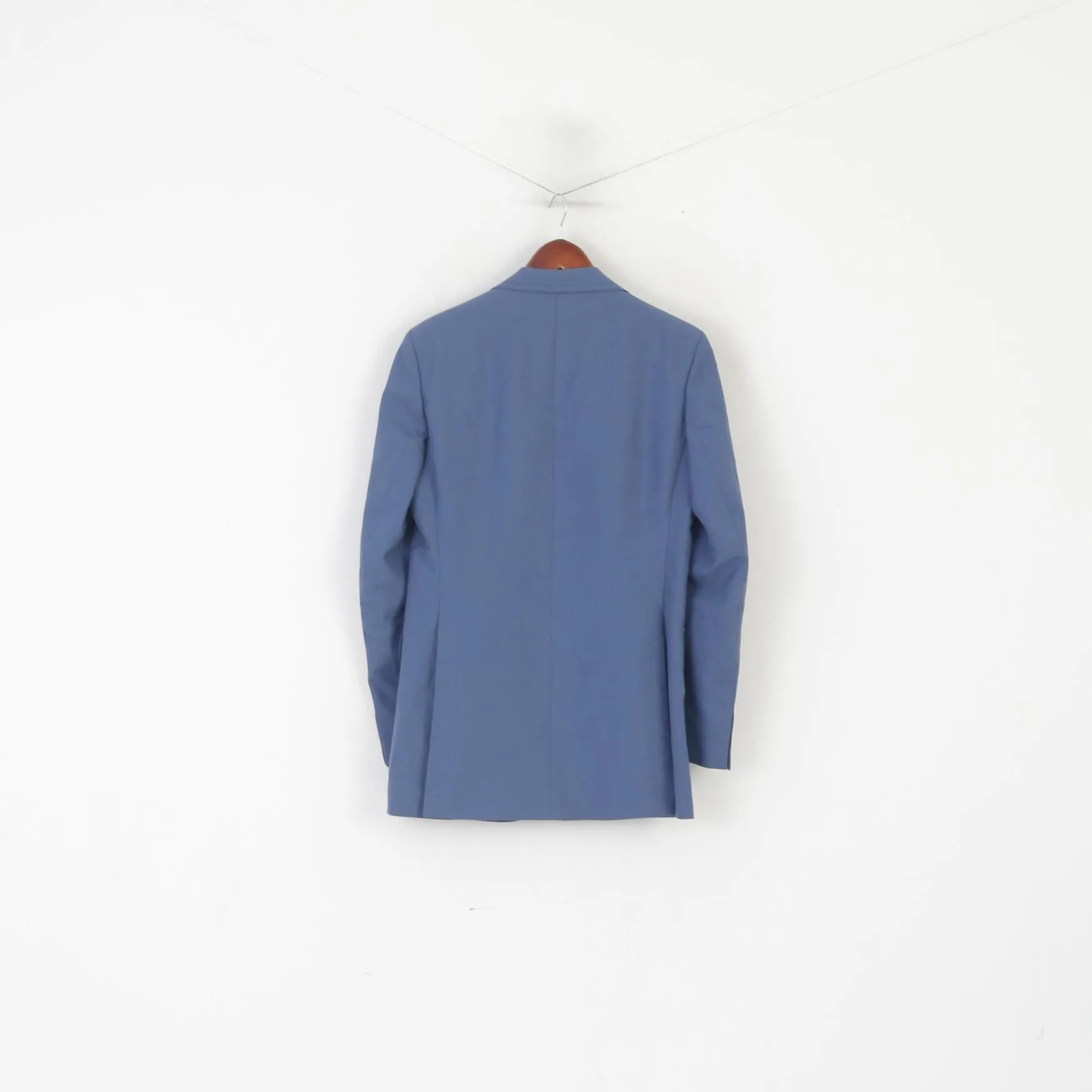 Austin Reed Men 38 Long Blazer Blue Wool Vintage 70s Made in Yugolavia Jacket
