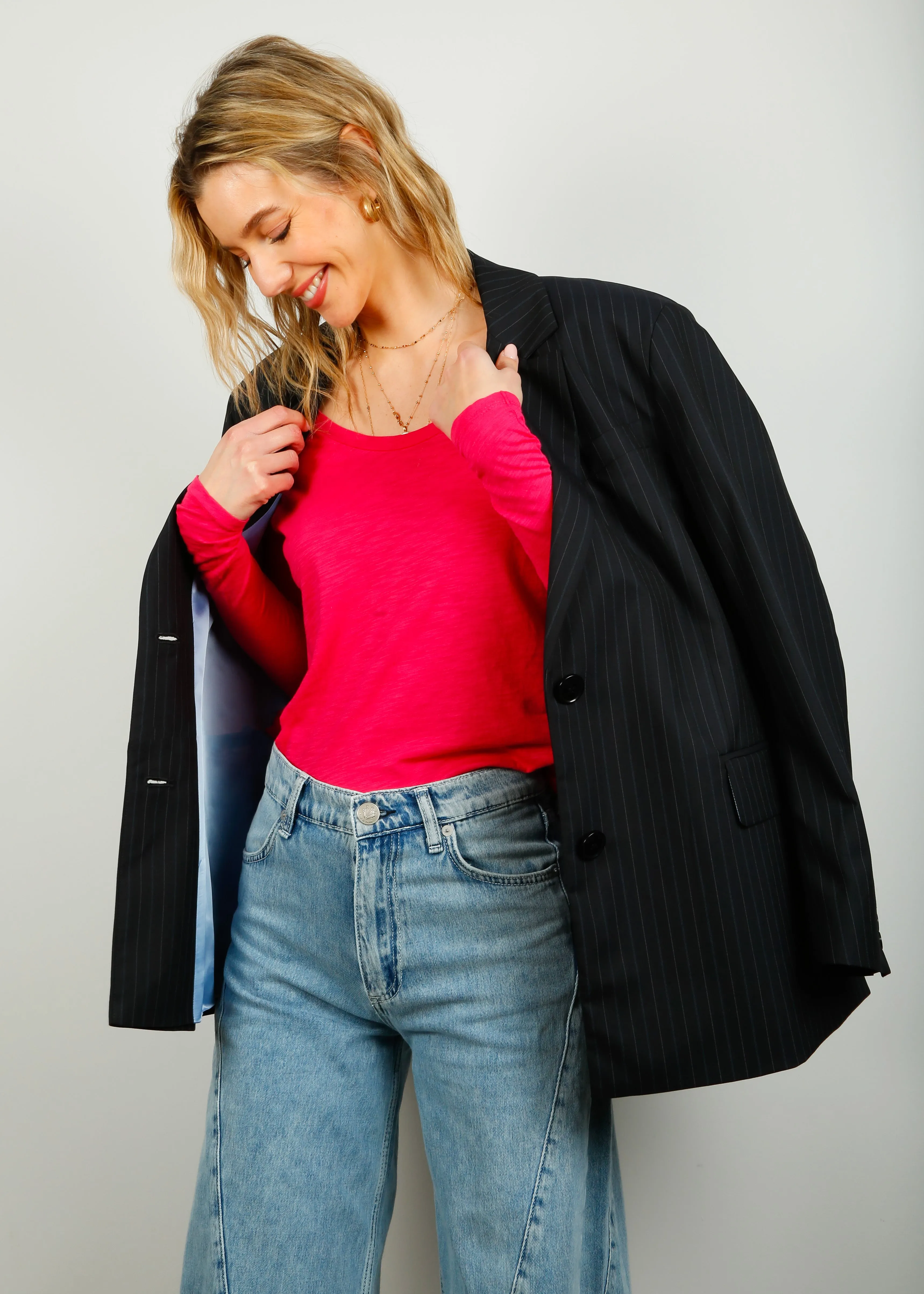 AV JAC49 Long Sleeve Tee in Begonia Vintage