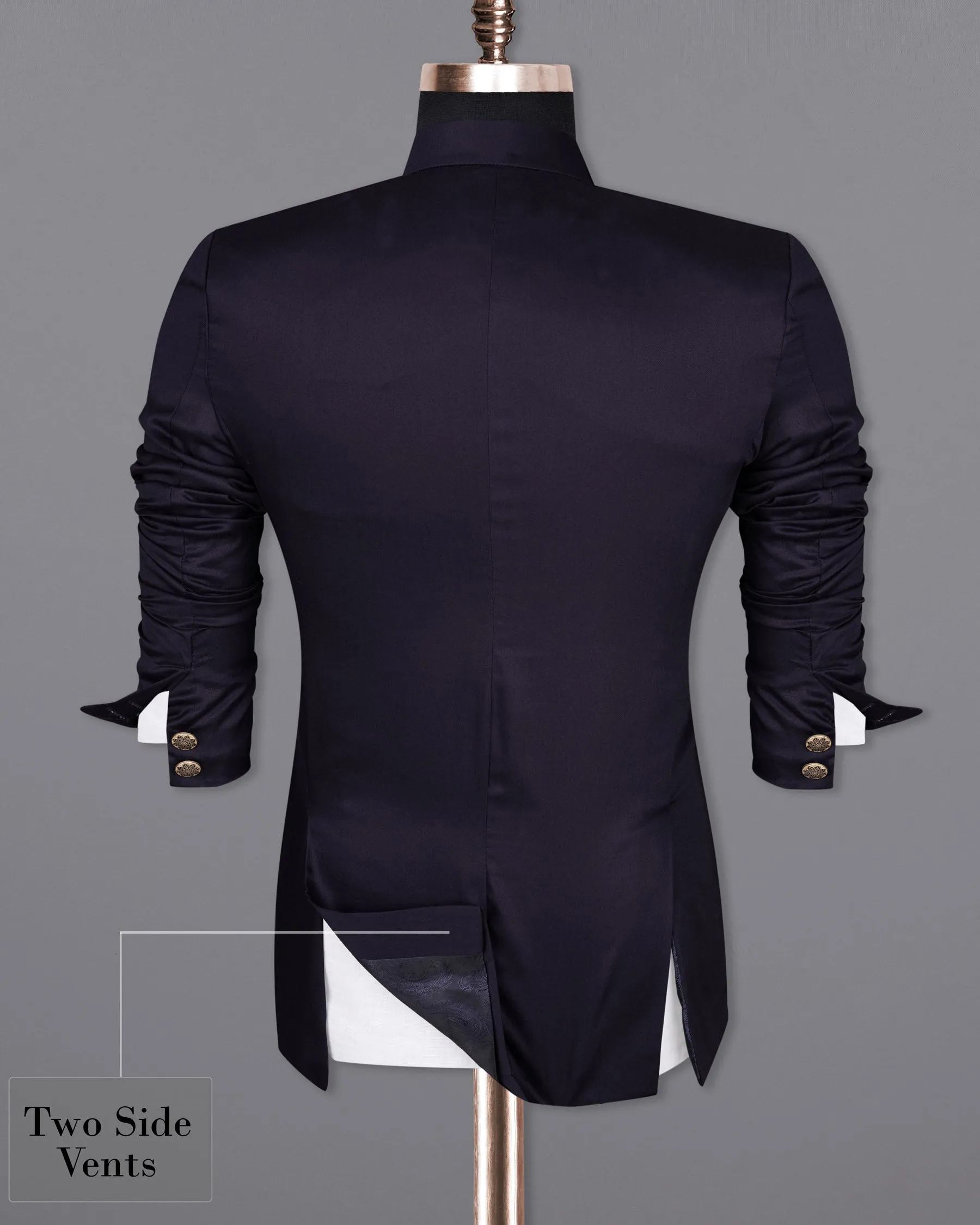 Baltic Sea Cross Placket Premium Cotton Bandhgala Suit