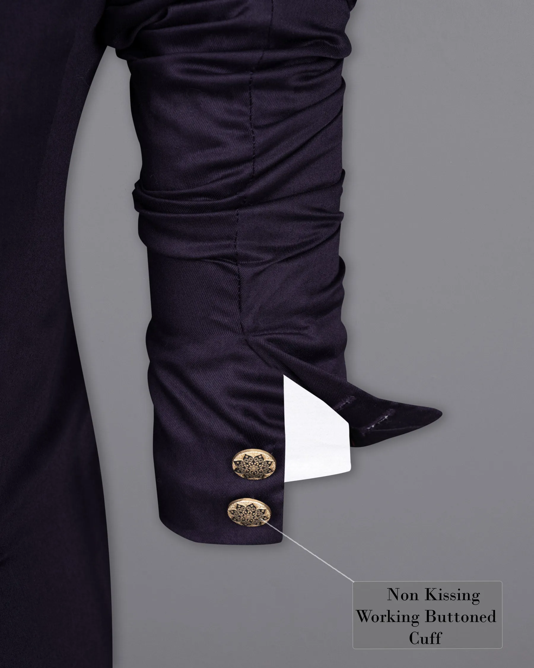 Baltic Sea Cross Placket Premium Cotton Bandhgala Suit