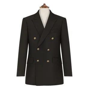 Baylen Black Basketweave Wool Jacket