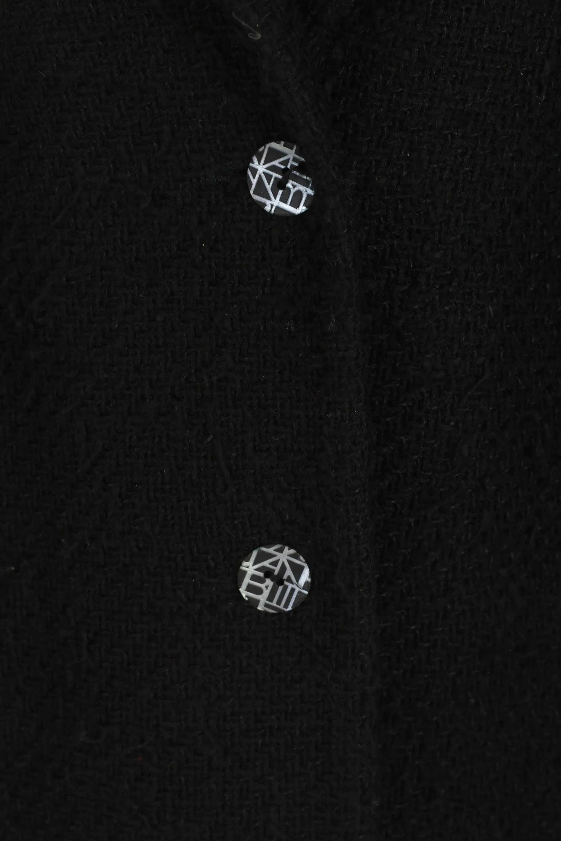 Bazar Christian Lacroix Women M Blazer Black Cotton Shoulder Pads France Jacket