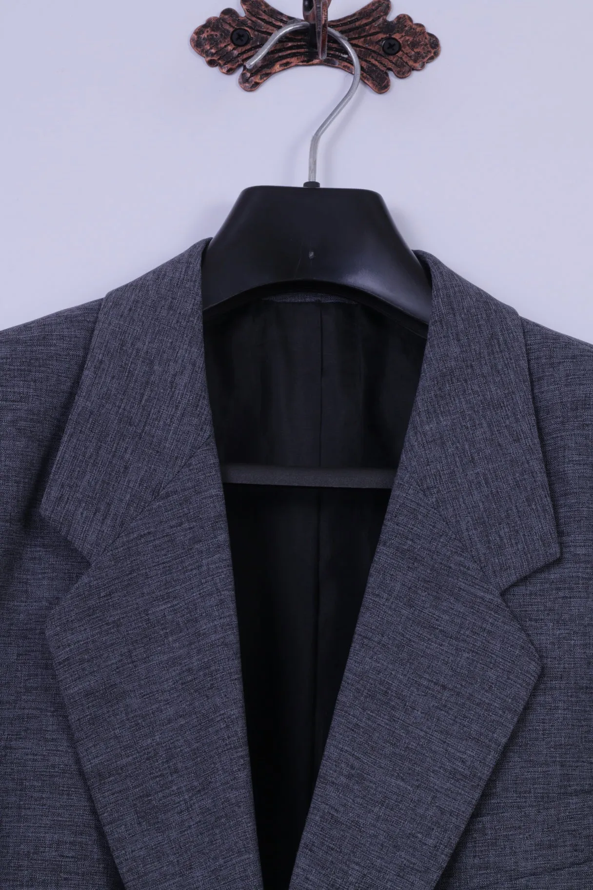 Berto Lucci Creazione Men 40 50 Blazer Blue Vintage Single Breasted Jacket