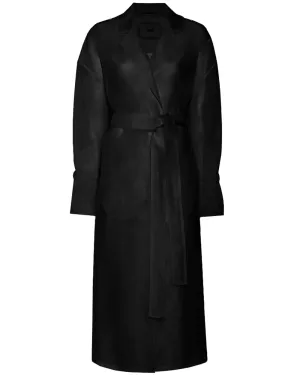Black Organza Trench Coat
