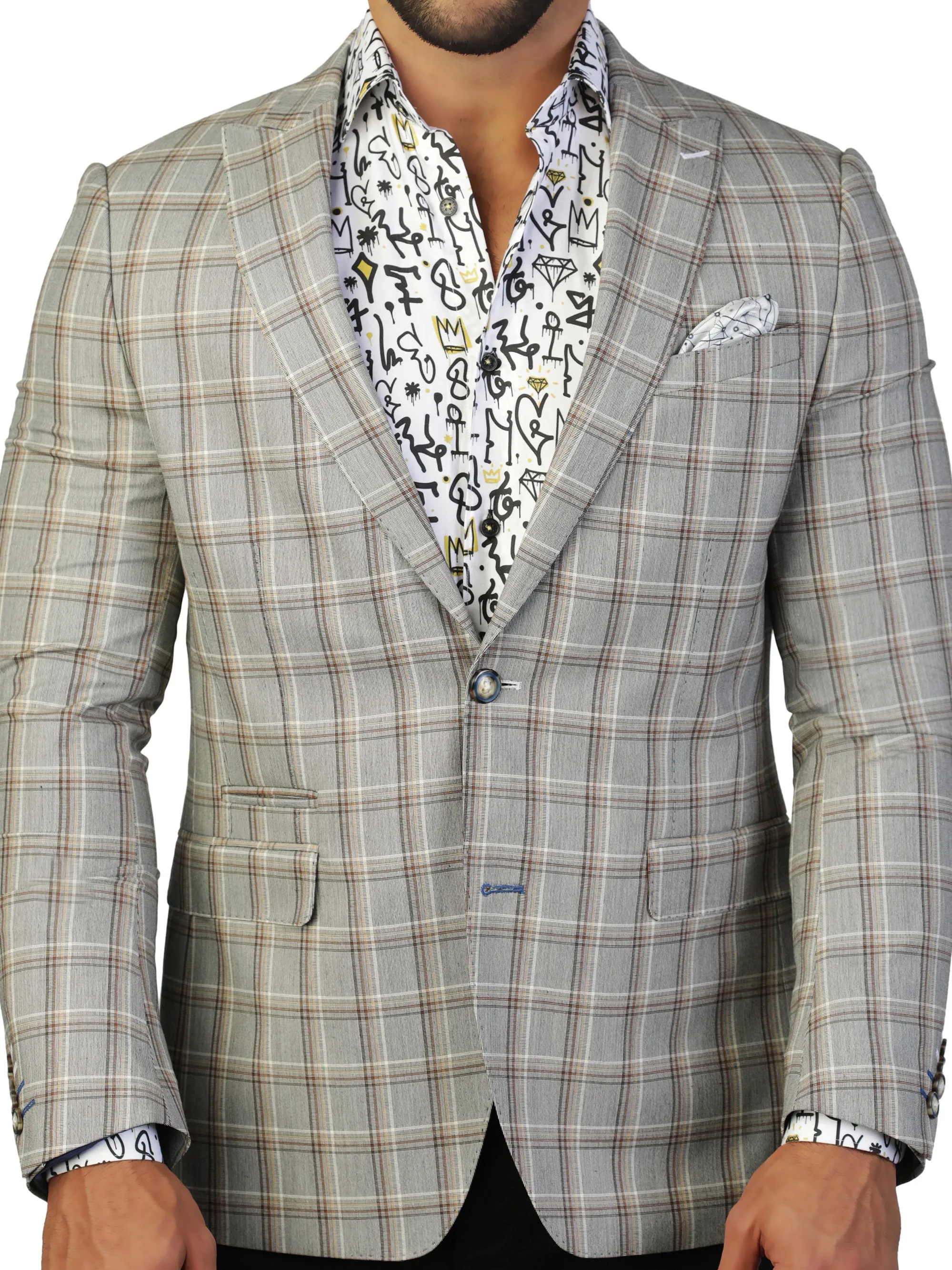Blazer Beethoven Italy Brown Grey