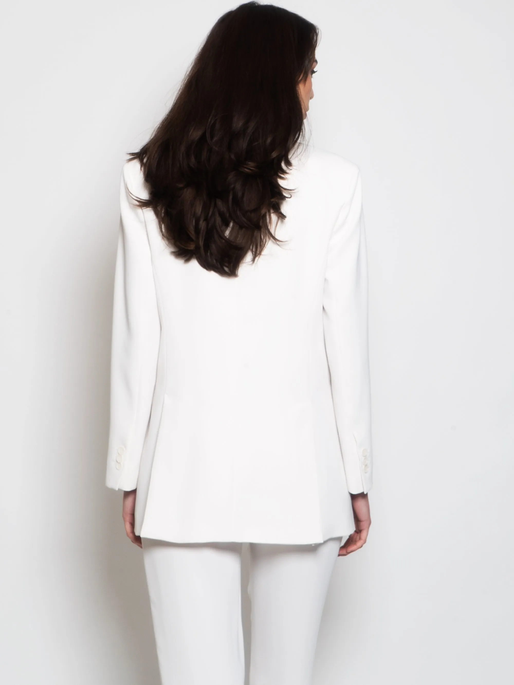 Blazer Doppio Petto in Cady Panna