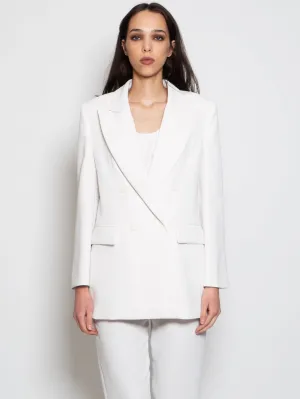 Blazer Doppio Petto in Cady Panna
