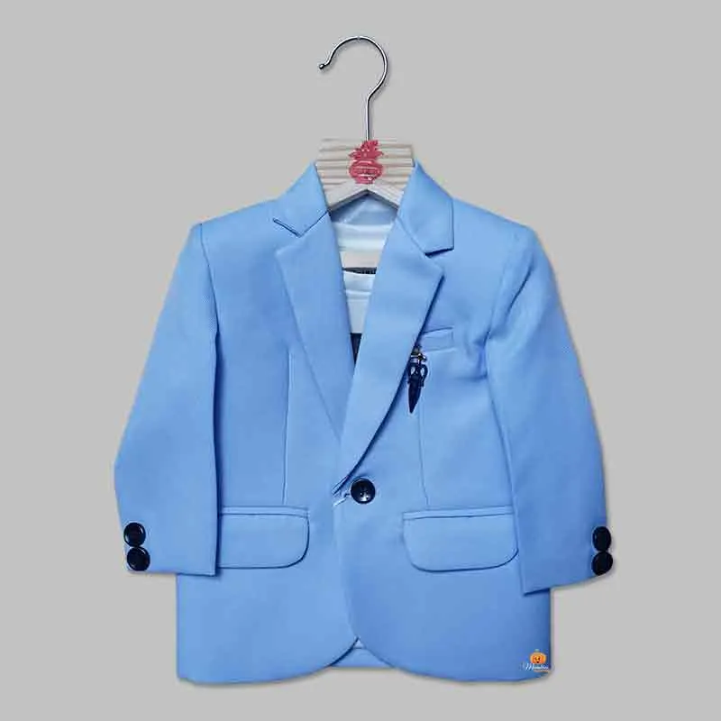 Blazer For Boys With Half Sleeves T-Shirt
