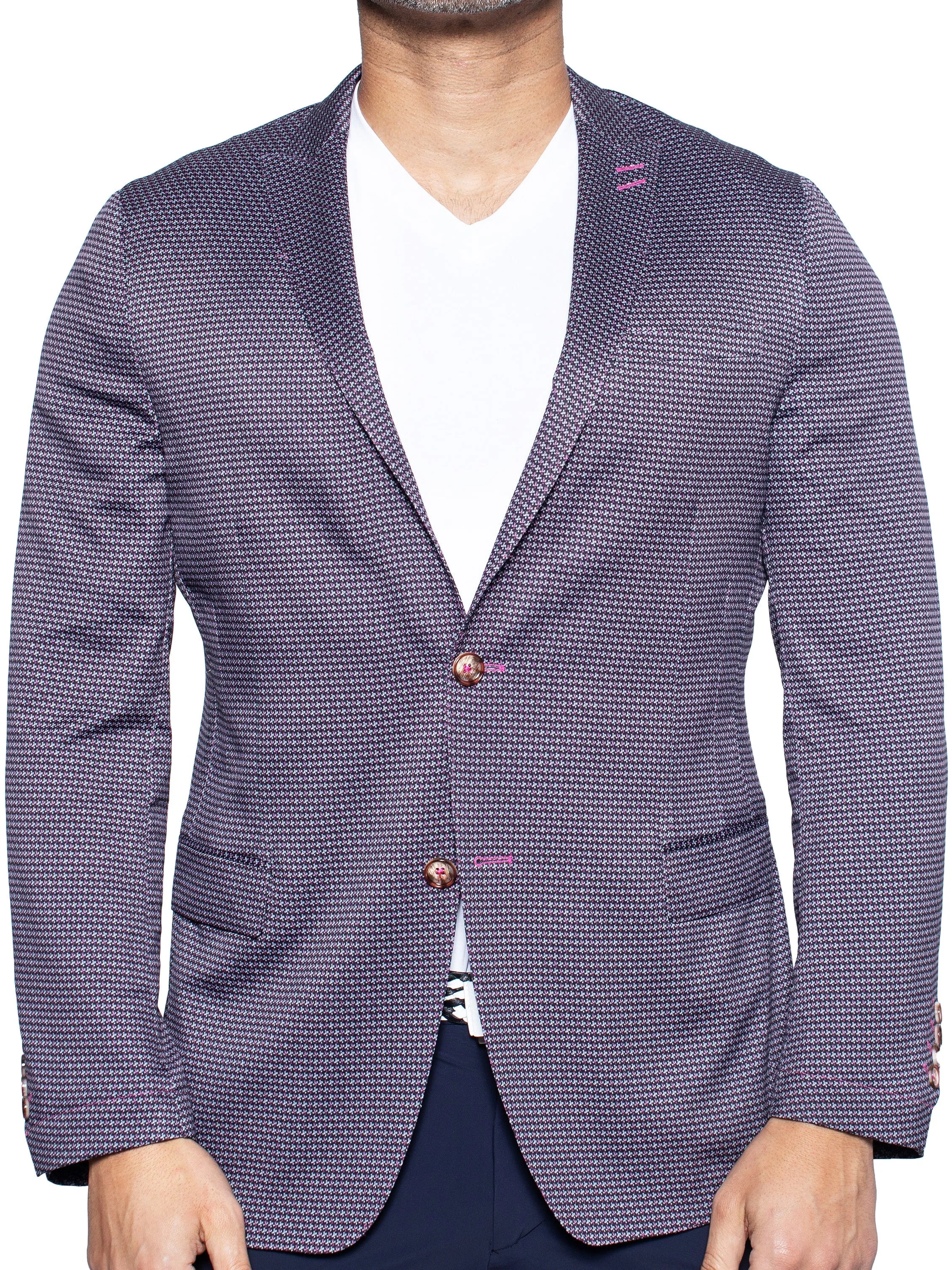 Blazer Unconstructed Flower Blue
