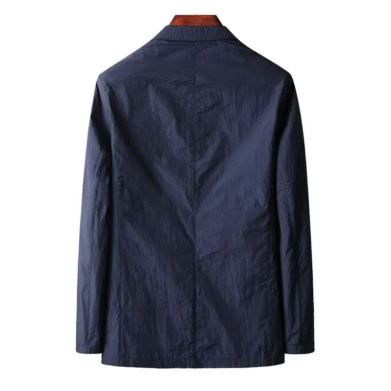 Blazer vintage à revers fins pour hommes