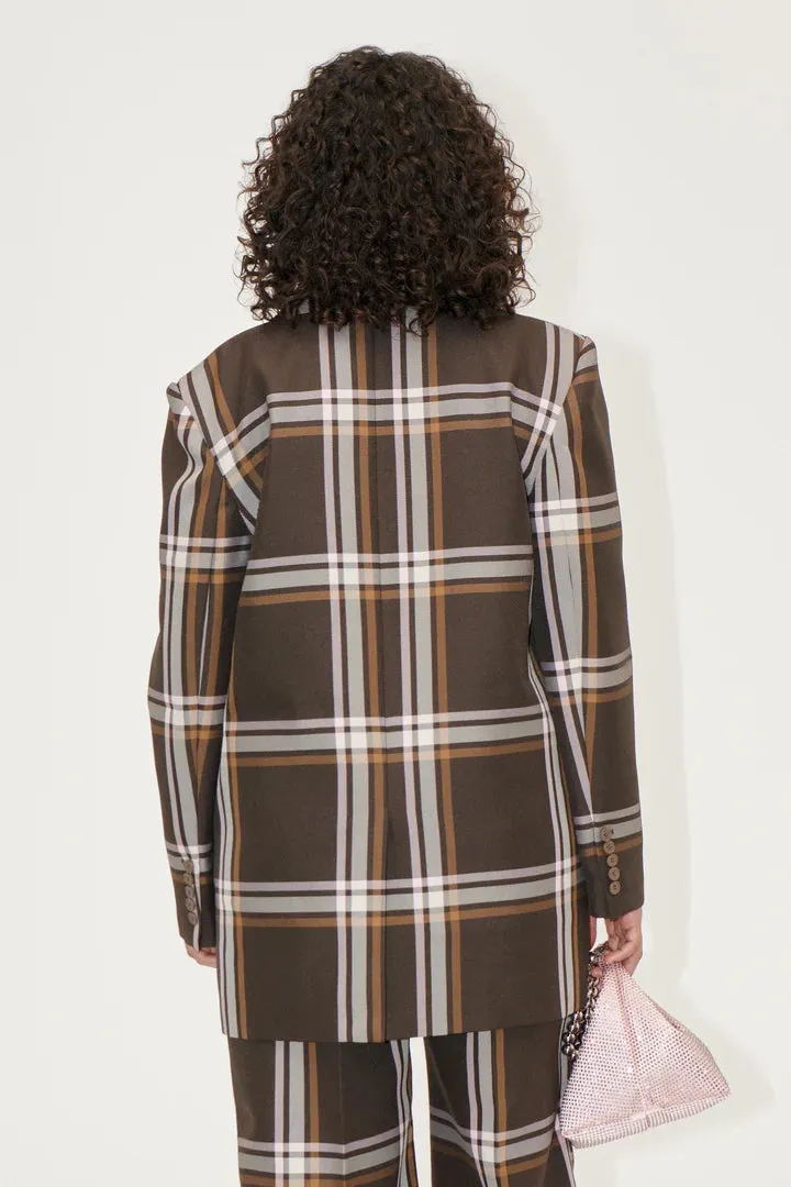 Boxy Blazer Weaved Checks
