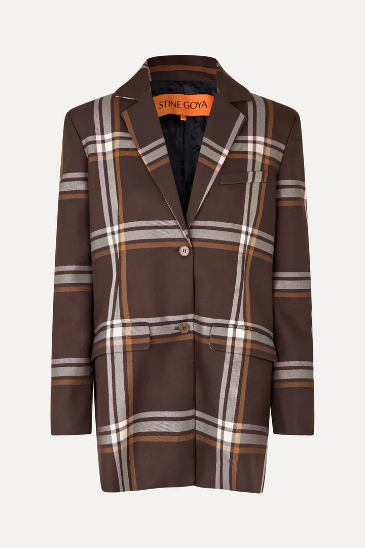 Boxy Blazer Weaved Checks