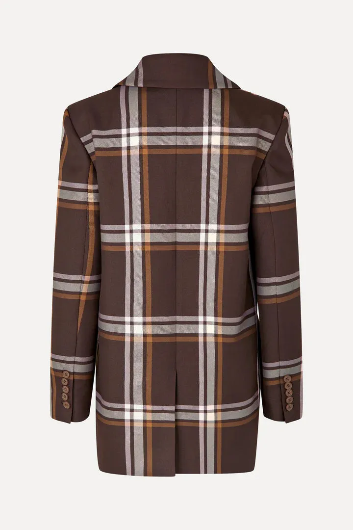 Boxy Blazer Weaved Checks