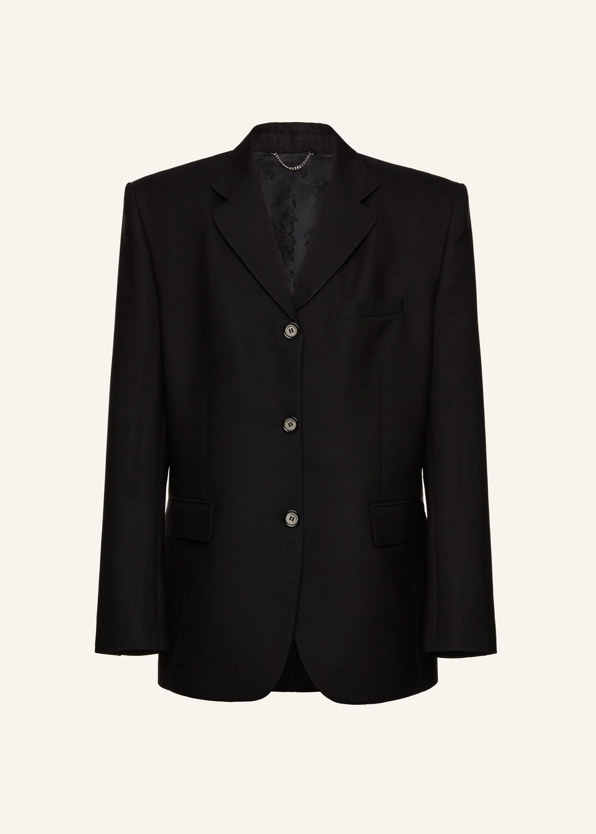 Boxy oversized blazer in black