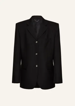 Boxy oversized blazer in black