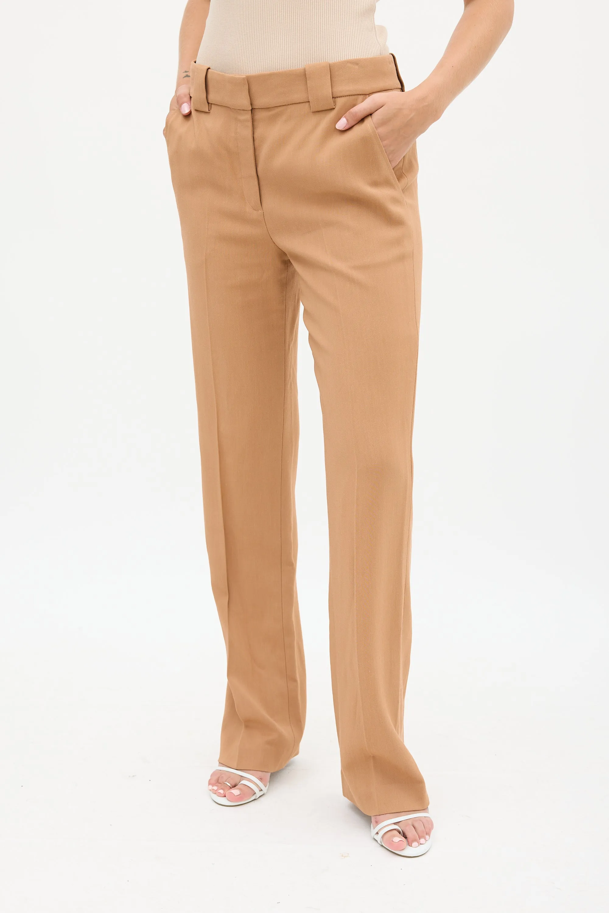 Brown Lace Up Suit