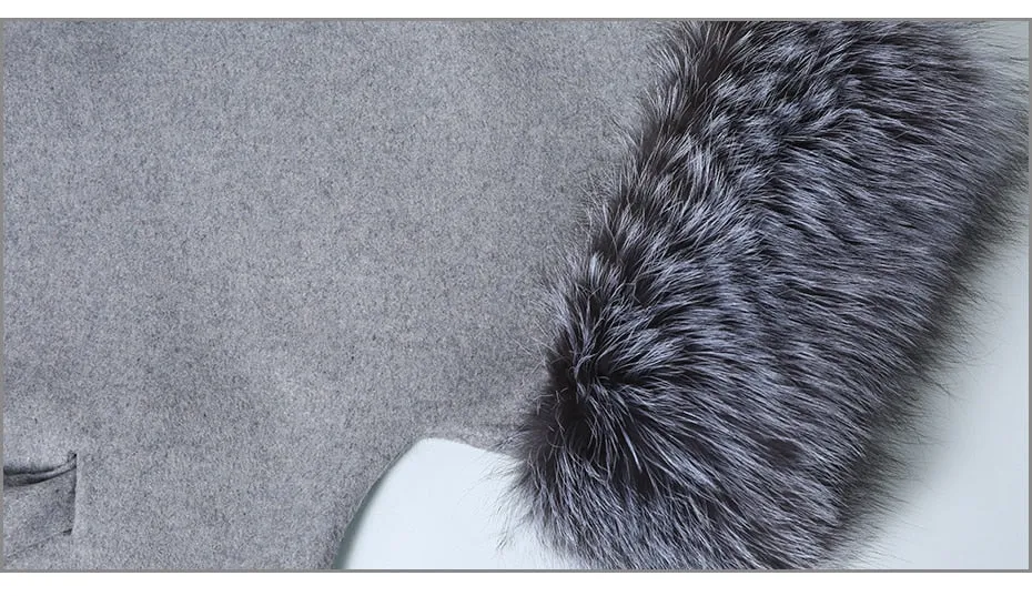 Cashmere With Natural Real Fox Fur Coat