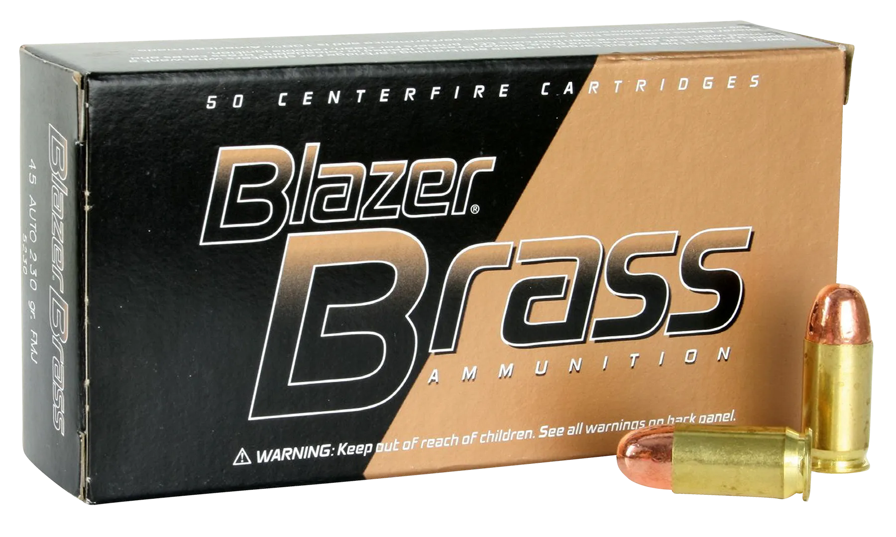 CCI 5230 Blazer 45 ACP 230 GR Full Metal Jacket Round Nose 50 Bx/ 20 Cs