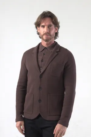 Chevron Jacquard Knit Blazer