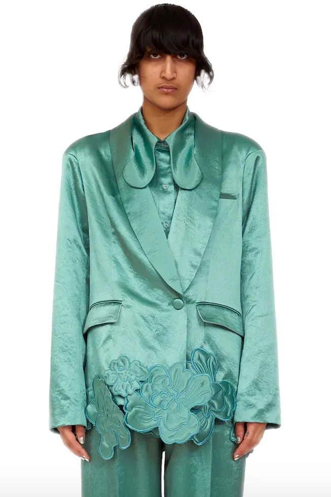 Collina Strada - Ribbit Blazer: Sage Green