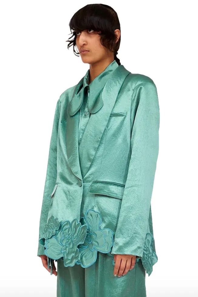 Collina Strada - Ribbit Blazer: Sage Green