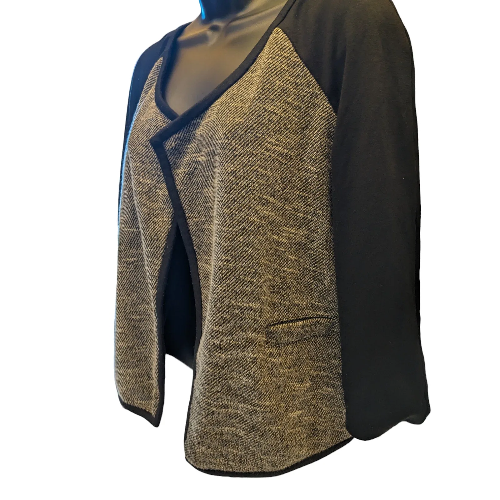 Dana Buchman Open Front Cardigan Jacket Blazer Womens 10 Sophisticated Chic Work