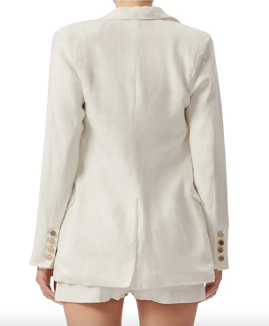 DL1961 Linen Blazer White