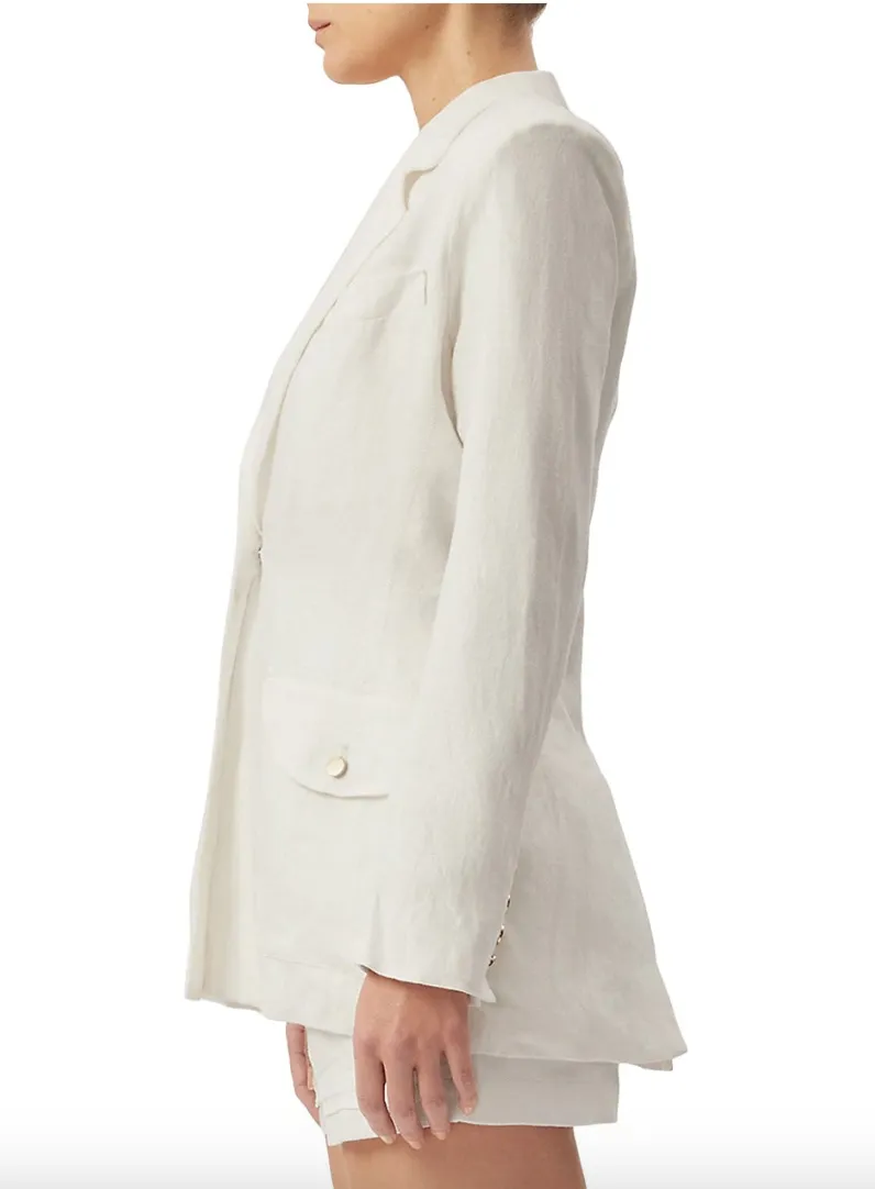 DL1961 Linen Blazer White