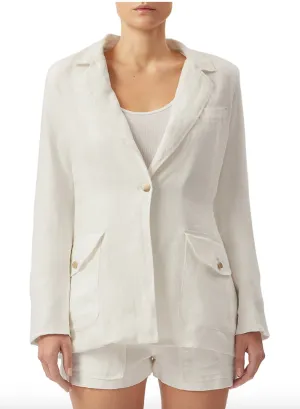DL1961 Linen Blazer White