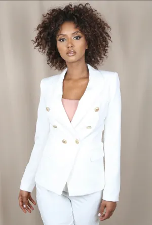 Double breast blazer - white