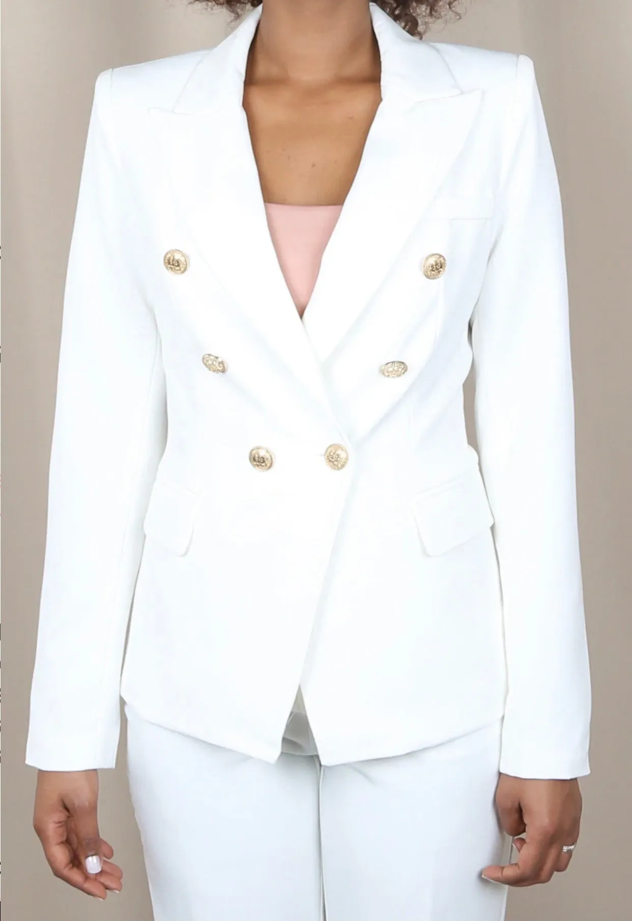 Double breast blazer - white