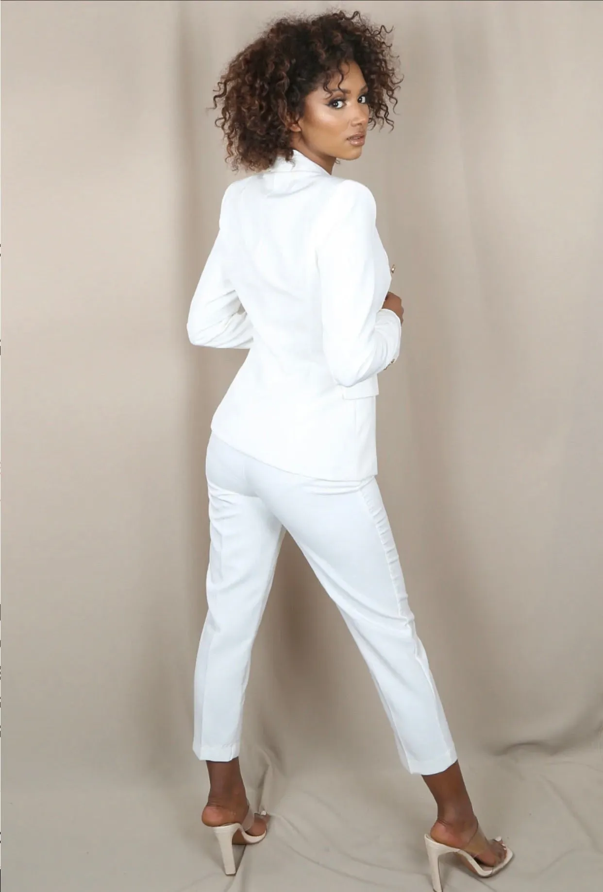 Double breast blazer - white