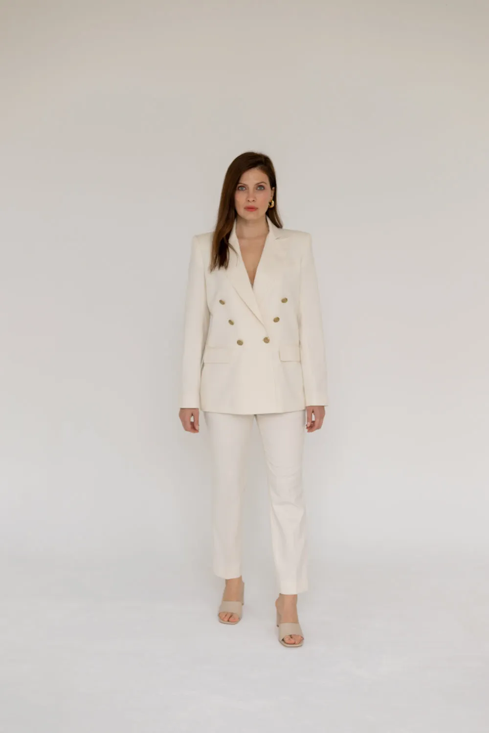 Double-breasted Blazer White