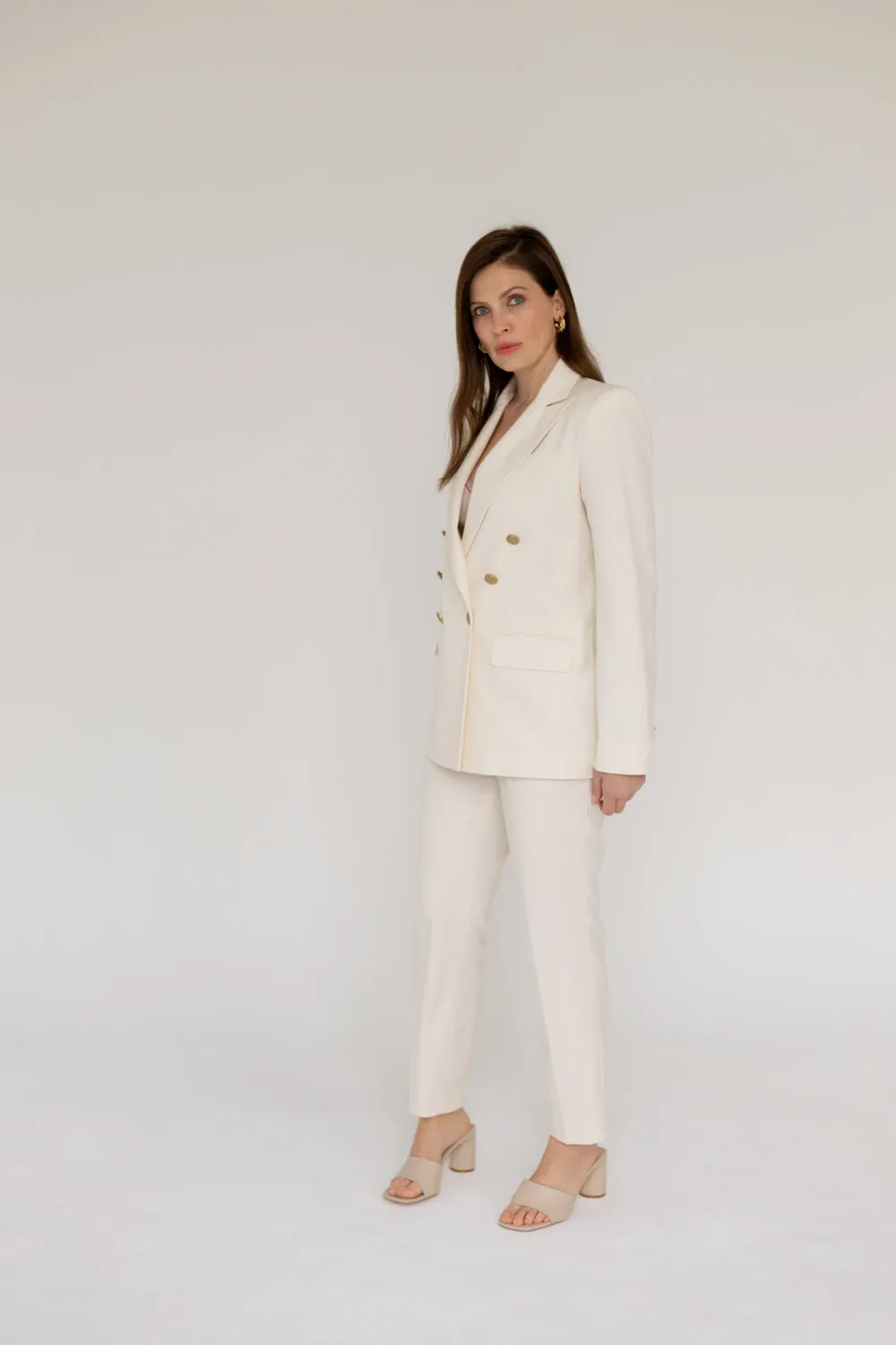 Double-breasted Blazer White