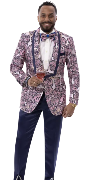 EJ Samuel Navy/Pink Blazer J186