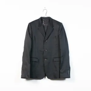 elongated ramie blazer