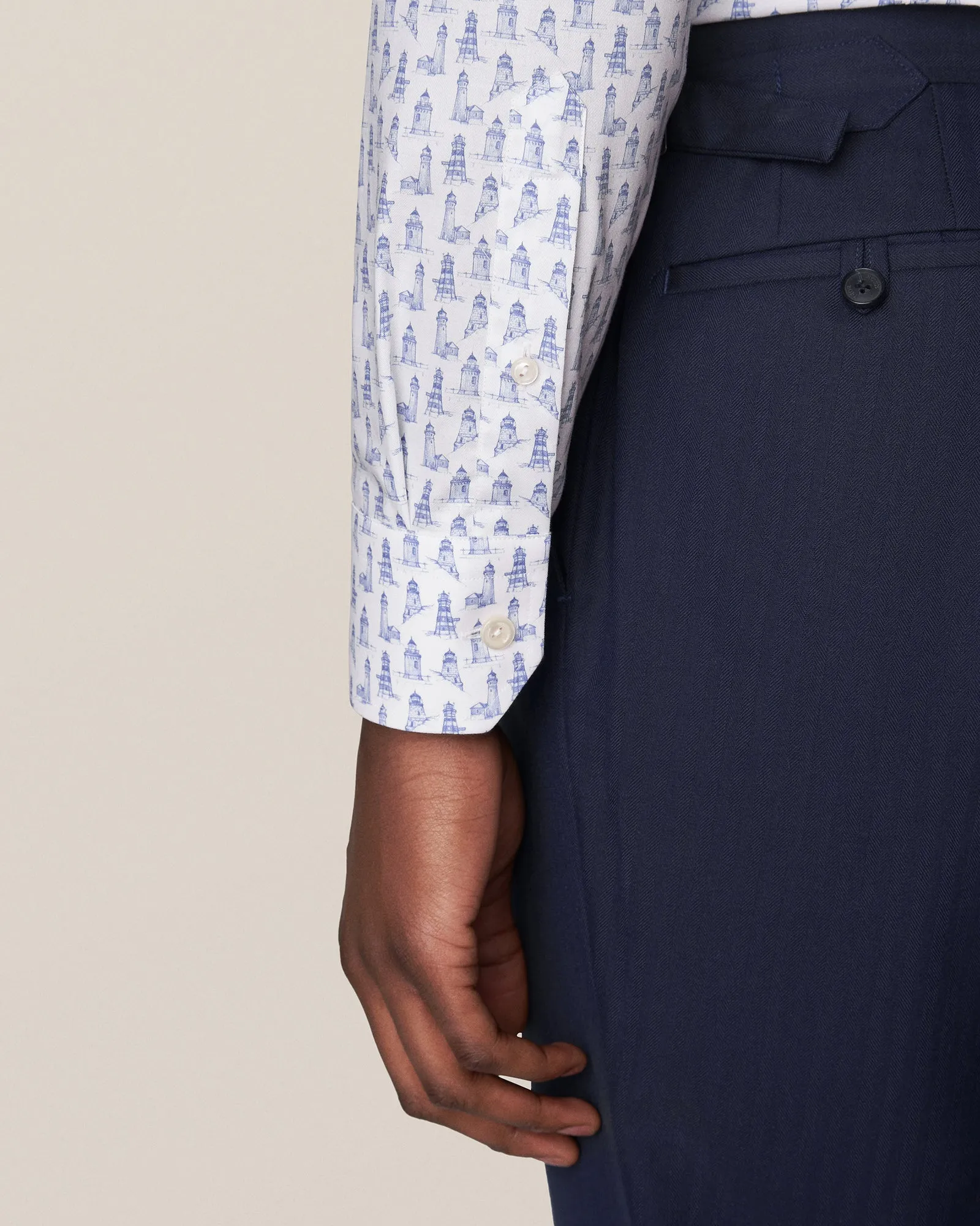 ETON 10000326125 BLUE PRINT SLIM SC SHIRT