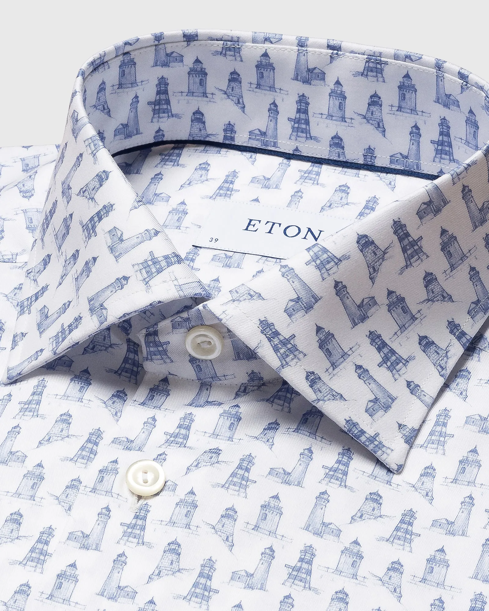 ETON 10000326125 BLUE PRINT SLIM SC SHIRT