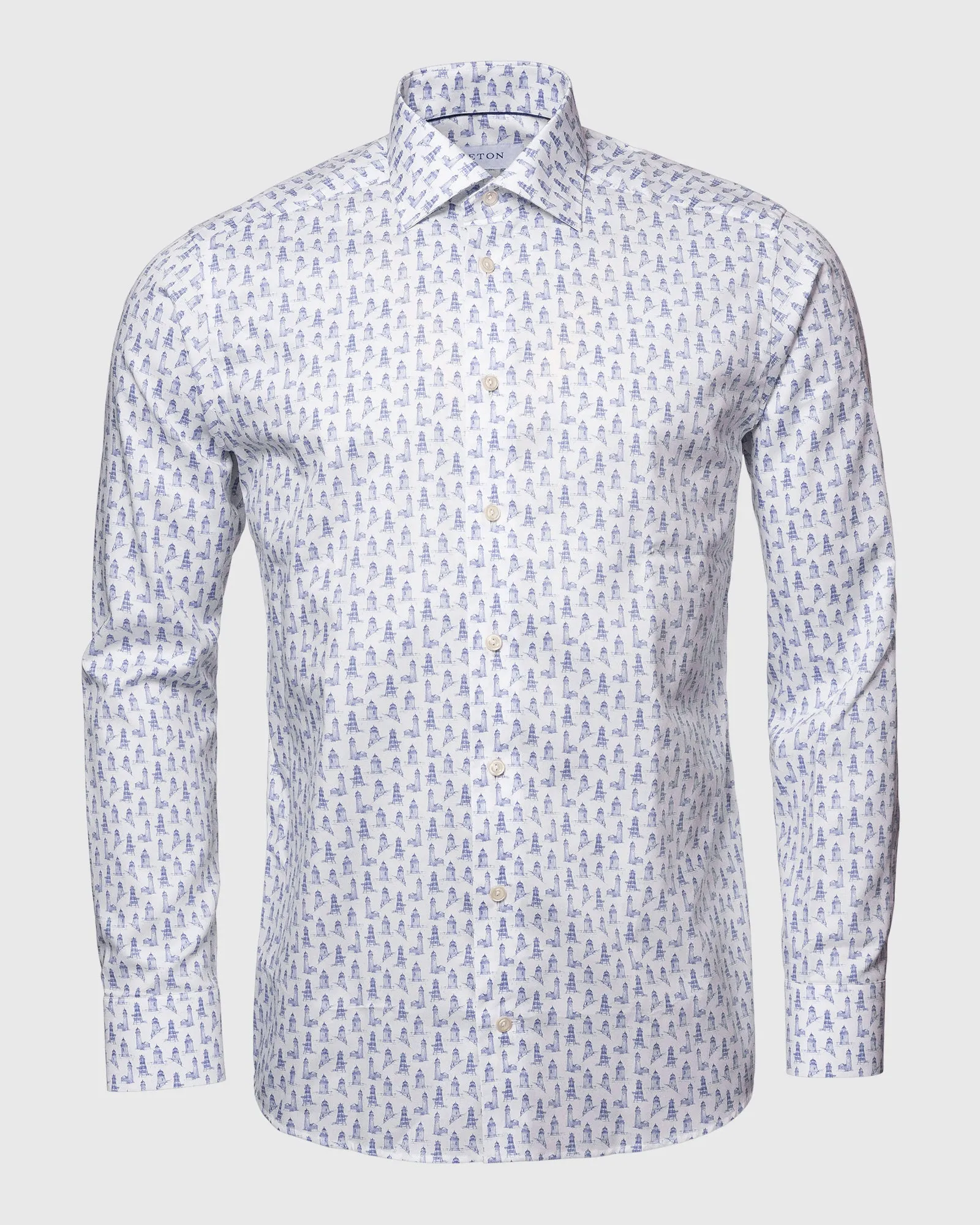 ETON 10000326125 BLUE PRINT SLIM SC SHIRT